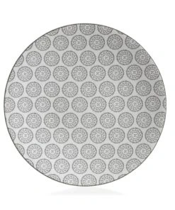 Table Passion Lot De 6 Assiettes Plate Chloé 27 Cm Anthracite En Grès Gris