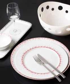 Table Passion Lot De 6 Assiettes Plate Gris 27 Cm En Porcelaine Blanc -Chef&Sommelier-boutique lot de 6 assiettes plate gris 27 cm en porcelaine blanc 2