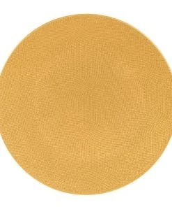 Table Passion Lot De 6 Assiettes Plate Safran 27 Cm En Grès Jaune