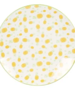 Table Passion Lot De 6 Assiettes Plate Tropic 27 Cm En Porcelaine Multicolore