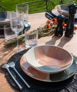 Novastyl Lot De 6 Assiettes Plates En Grès 26cm -Chef&Sommelier-boutique lot de 6 assiettes plates en gres 26cm 3