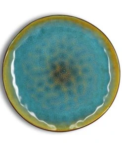 OGO Living Lot De 6 Assiettes Plates En Grès Bleu 27,5cm