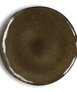 OGO Living Lot De 6 Assiettes Plates En Grès Vert 27,5cm