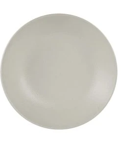 Table Passion Lot De 6 Grande Assiettes Creuse 25 Cm En Grès Blanc