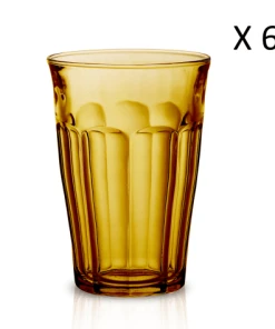 Duralex Lot De 6 - Verre à Cocktail 36 Cl En Verre Résistant Teinté Vermeil