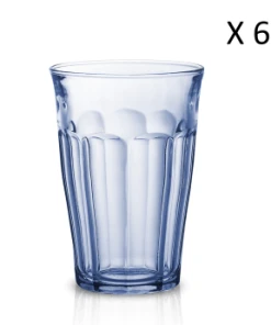 Duralex Lot De 6-Verre à Cocktail 36cl En Verre Trempé Résistant Teinté Marine -Chef&Sommelier-boutique lot de 6 verre a cocktail 36cl en verre trempe resistant teinte marine le picardie 1