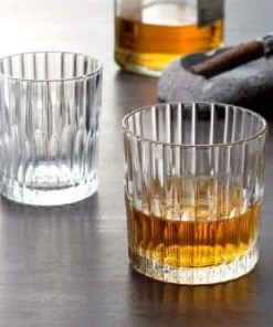 Duralex Lot De 6-Verre à Cocktail Strié Bas 30,5cl En Verre Trempé Transparent -Chef&Sommelier-boutique lot de 6 verre a cocktail strie bas 30 5cl en verre trempe transparent 4