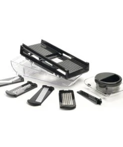 Mastrad Mandoline Lame V Inox Avec Réservoir Noir