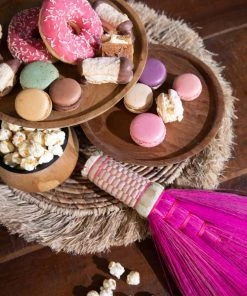 Bazar Bizar Petite Assiette à Gâteau En Bois De Teck -Chef&Sommelier-boutique petite assiette a gateau en bois de teck 2