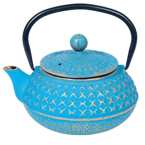 Signes Grimalt Petite Théière Japonaise En Fonte Turquoise 0,6L 3 Signes Grimalt Petite Théière Japonaise En Fonte Turquoise 0,6L