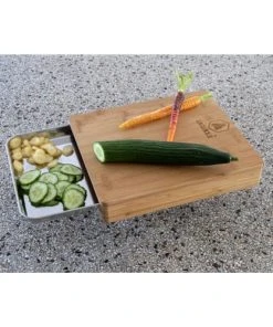 Laguiole Planche à Découper Avec Tiroir 31x24cm -Chef&Sommelier-boutique planche a decouper avec tiroir 31x24cm 4