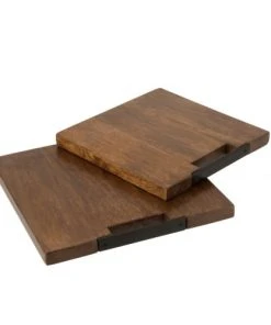 LANADECO Planche à Découper Carrée Bois De Manguier Marron 35x35cm -Chef&Sommelier-boutique planche a decouper carree bois de manguier marron 35x35cm 2