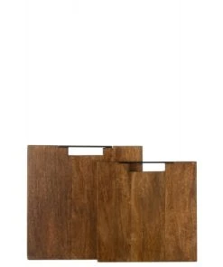 LANADECO Planche à Découper Carrée Bois De Manguier Marron 35x35cm -Chef&Sommelier-boutique planche a decouper carree bois de manguier marron 35x35cm 4