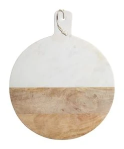 Masterclass Planche à Pagaie Ronde En Bois Et Marbre Marron Et Gris