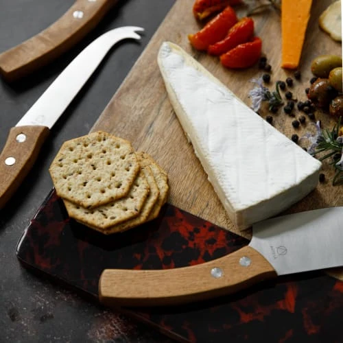 Artesa Planche Avec Résine écaille De Torture Bois D'acacia Marron 4 Artesa Planche Avec Résine écaille De Torture Bois D'acacia Marron – Image 2