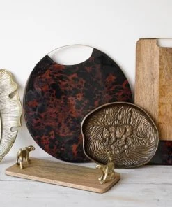 Artesa Planche Rectangle Avec Poignet Leopard En Bois Et Doré -Chef&Sommelier-boutique planche rectangle avec poignet leopard en bois et dore 4