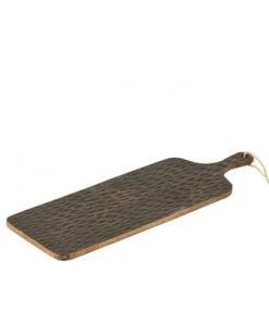 LANADECO Planche Rectangulaire Bois De Manguier Marron/noir L58,5cm