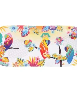 Les Jardins De La Comtesse Plat à Cake Rectangulaire En Mélamine 37,5 Cm Avec Motif Perroquet -Chef&Sommelier-boutique plat a cake rectangulaire en melamine 37 5 cm avec motif perroquet 1