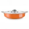 Pujadas Plat à Paella Avec Couvercle Ø 32cm Orange -Chef&Sommelier-boutique plat a paella avec couvercle oe 32cm orange