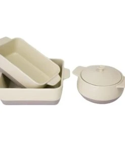 Olympia Plat à Rôtir Rectangulaire 2.5 Litres Crème Et Taupe -Chef&Sommelier-boutique plat a rotir rectangulaire 2 5 litres creme et taupe 2