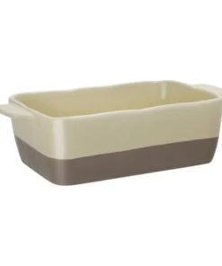 Olympia Plat à Rôtir Rectangulaire 2.5 Litres Crème Et Taupe
