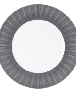 Table Passion Plat De Présentation Madras 31 Cm En Porcelaine Gris