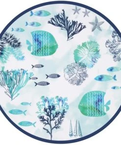 Les Jardins De La Comtesse Plat De Service Rond En Mélamine - Ø 35,5 Cm - Caraïbes