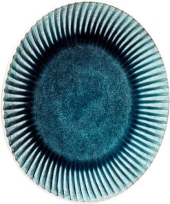Kare Design Plat En Grès Bleu Et Blanc D29 -Chef&Sommelier-boutique plat en gres bleu et blanc d29 3