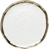 Kare Design Plat En Porcelaine Blanche Et Dorée D31 -Chef&Sommelier-boutique plat en porcelaine blanche et doree d31