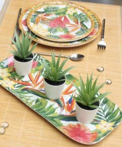 Les Jardins De La Comtesse Plat Long En Mélamine 37,5 Cm En Imprimé Fleurs Exotiques -Chef&Sommelier-boutique plat long en melamine 37 5 cm en imprime fleurs exotiques 3