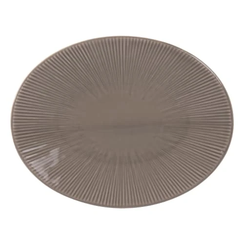 Table Passion Plat Ovale Bohémia 41,5 Cm En Grès Gris 3 Table Passion Plat Ovale Bohémia 41,5 Cm En Grès Gris