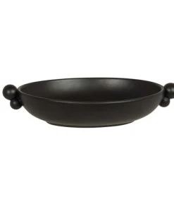 Maisons Du Monde Plat Ovale En Grès Noir
