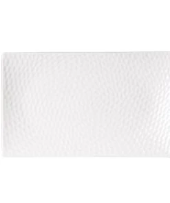 Table Passion Plat Rectangle Dune 25x15 Cm En Porcelaine Blanc