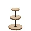 LANADECO Plateau 3 Niveaux Rond Bois De Paulownia Naturel H50cm -Chef&Sommelier-boutique plateau 3 niveaux rond bois de paulownia naturel h50cm