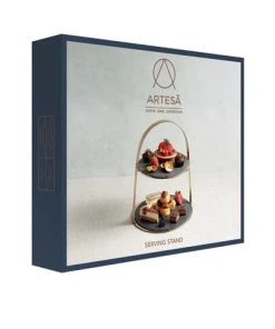 Artesa Plateau De Service à 2 Niveau En Ardoise Noire -Chef&Sommelier-boutique plateau de service a 2 niveau en ardoise noire 5