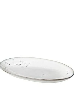 Broste Copenhagen Plateau De Service Céramique Beige 13,6x22cm