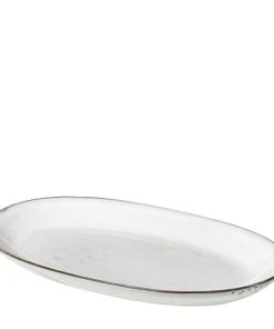 Broste Copenhagen Plateau De Service Céramique Beige 17x30cm