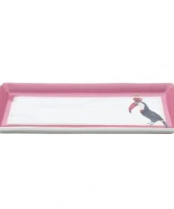 Yvonne Ellen Plateau En Porcelaine Toucan 34x15cm