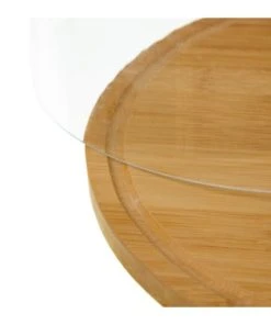 Wadiga Plateau Fromage Bambou Rond Et Cloche Acrylique -Chef&Sommelier-boutique plateau fromage bambou rond et cloche acrylique 2