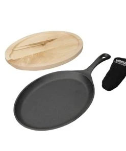 World Of Flavours Poêle à Fajita En Fonte Avec Plateau De Service En Bois-noir 12 World Of Flavours Poêle à Fajita En Fonte Avec Plateau De Service En Bois-noir -Chef&Sommelier-boutique poele a fajita en fonte avec plateau de service en bois noir 4