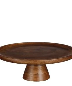 Mica Decorations Présentoir à Gâteaux En Bois Marron Foncé D30