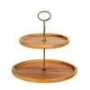 Wadiga Présentoir Rond 2 étages En Acacia 26,5x26,5x26cm -Chef&Sommelier-boutique presentoir rond 2 etages en acacia 26 5x26 5x26cm