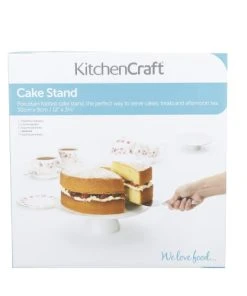 KitchenCraft Présentoire à Gateau En Procelaine - Céramique Blanc -Chef&Sommelier-boutique presentoire a gateau en procelaine ceramique blanc 4