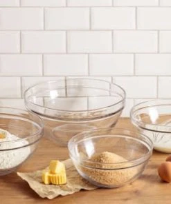 Duralex Saladier Empilable 2,4L En Verre Trempé Résistant Transparent -Chef&Sommelier-boutique saladier empilable 2 4l en verre trempe resistant transparent 1