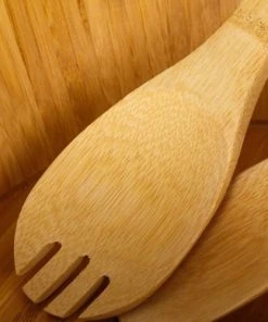 Wadiga Saladier En Bambou Avec Couverts De Service 6 Wadiga Saladier En Bambou Avec Couverts De Service -Chef&Sommelier-boutique saladier en bambou avec couverts de service 1