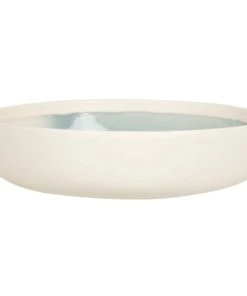 Maisons Du Monde Saladier En Grès Blanc Et Bleu