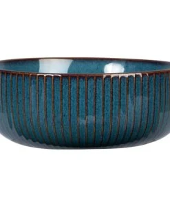 Maisons Du Monde Saladier En Grès Bleu Et Marron