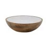 Aubry Gaspard Saladier En Manguier Et Résine Blanche Diamètre 25 Cm -Chef&Sommelier-boutique saladier en manguier et resine blanche diametre 25 cm
