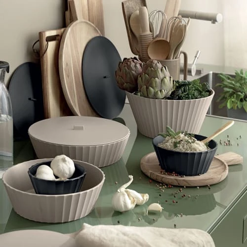 BlimPlus Saladier En Polypropylène Gris Mat Diam. 25cm 5 BlimPlus Saladier En Polypropylène Gris Mat Diam. 25cm – Image 3