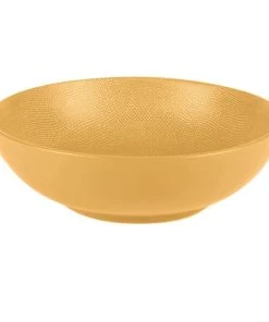 Table Passion Saladier Safran 24 Cm En Grès Jaune